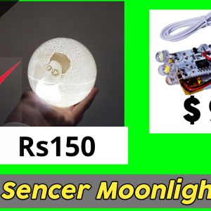 Touch Sensor (Matterial cost Rs 150) - Moon Lamp | Video | 3D Design